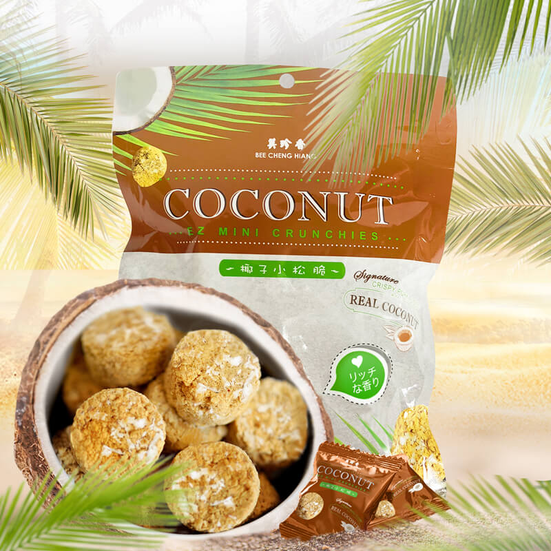 Coconut EZ Mini Crunchies 60g | Bee Cheng Hiang | Asia's Famous Bakkwa